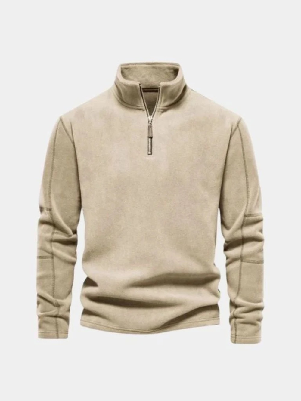 Cross & Crown Alpine Quarter-Zip Sweater - Khaki